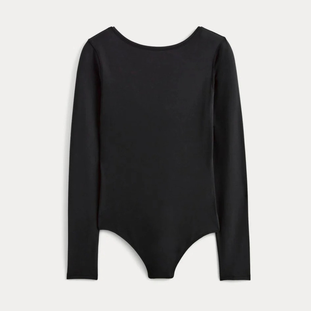 Everlane The Form Ballet Long Sleeve Bodysuit Black Size XXS NWOT